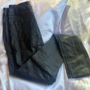 Leather-looking skinny jeans size xs